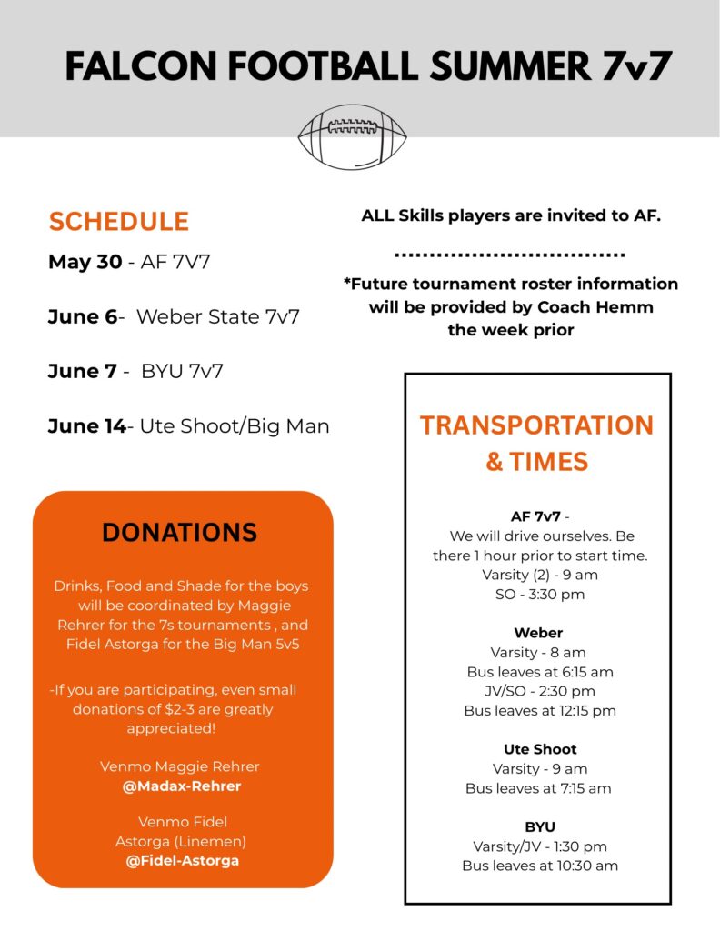 7v7 schedule